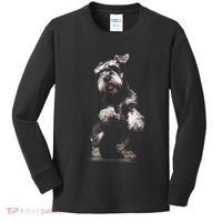 Miniature Schnauzer Dog Art Miniature Schnauzer Kids Long Sleeve Shirt thumb 0
