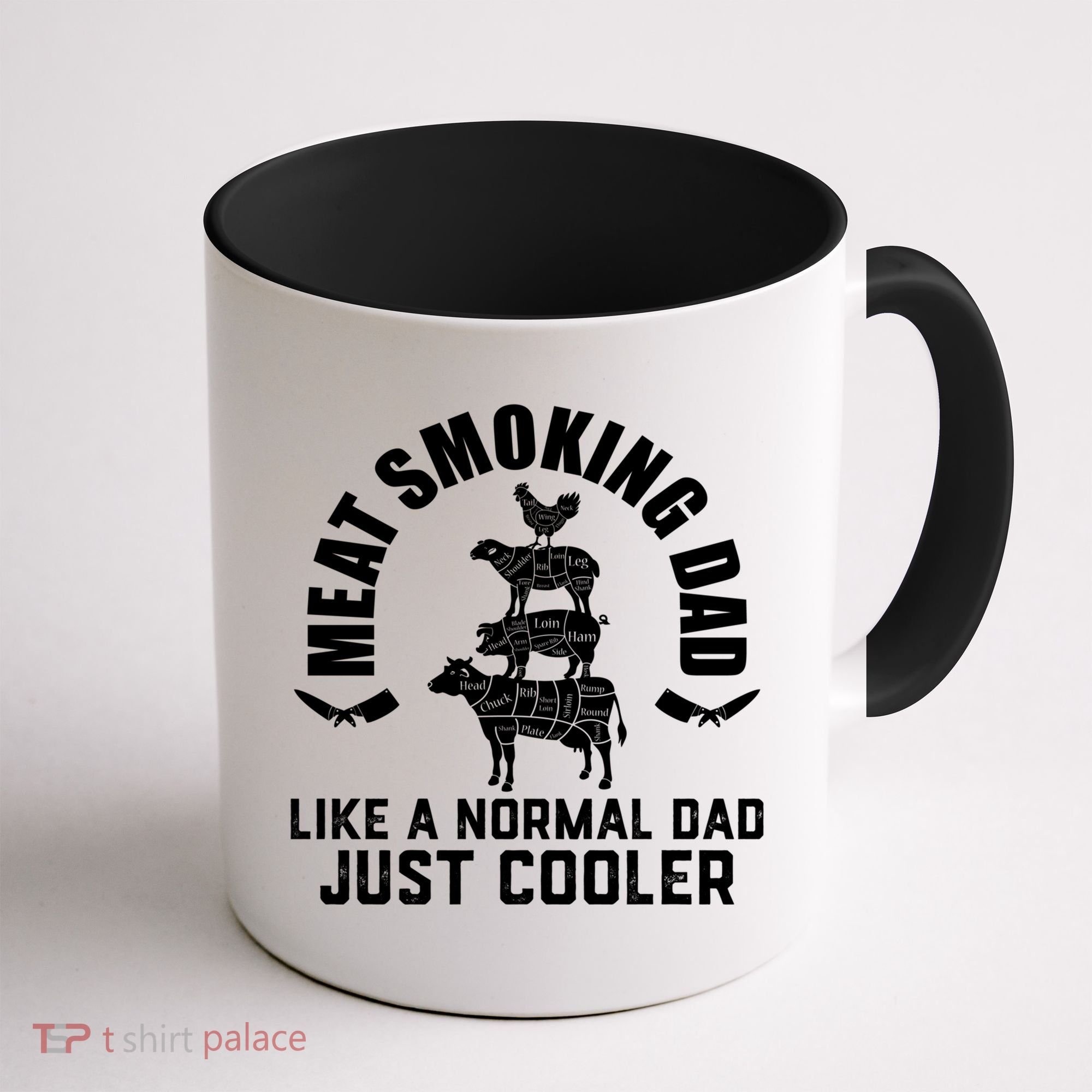Meat Smoking Dad Meat Smoke Grilling Bbq Fathers Day Gift Coffee Mug
