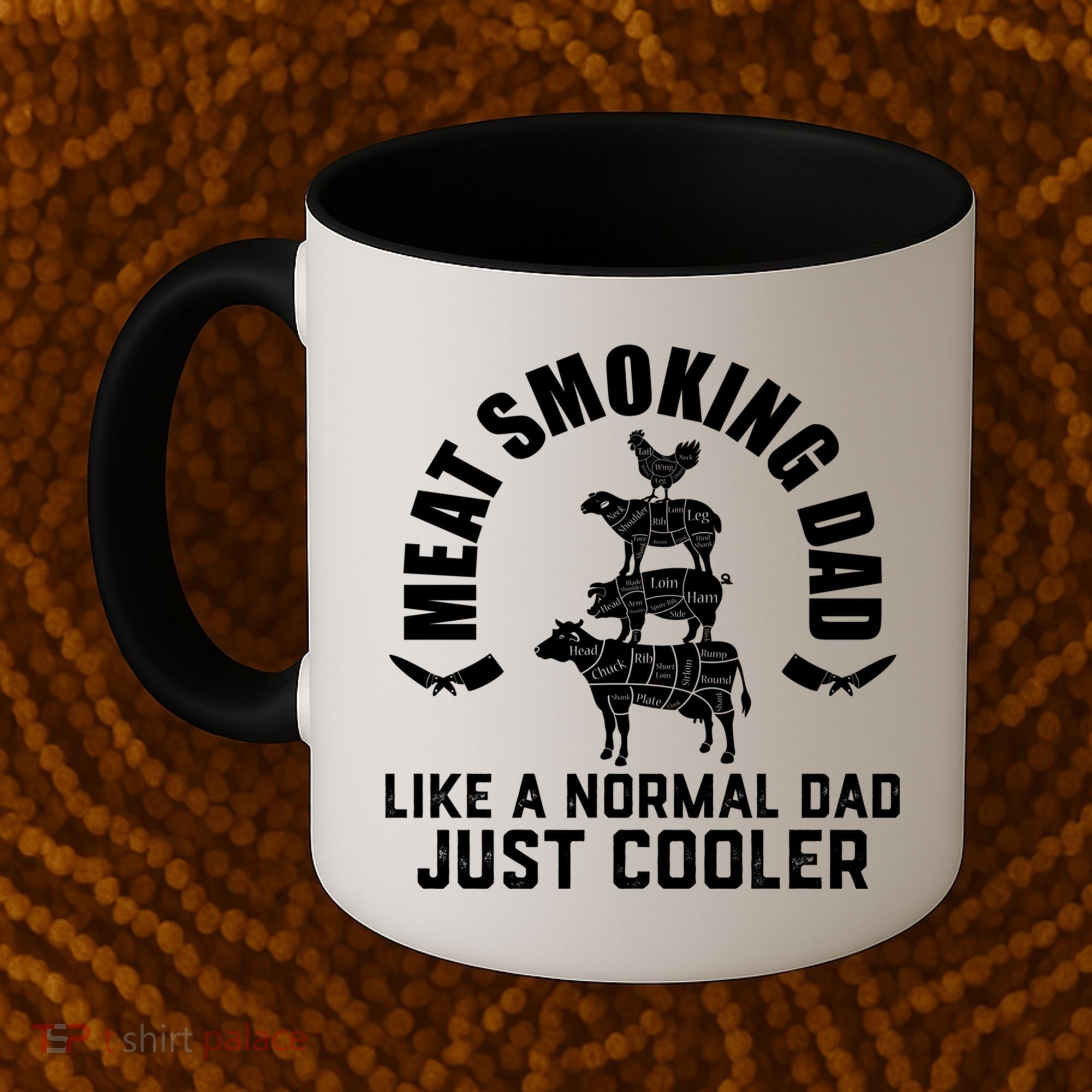 Meat Smoking Dad Meat Smoke Grilling Bbq Fathers Day Gift Coffee Mug