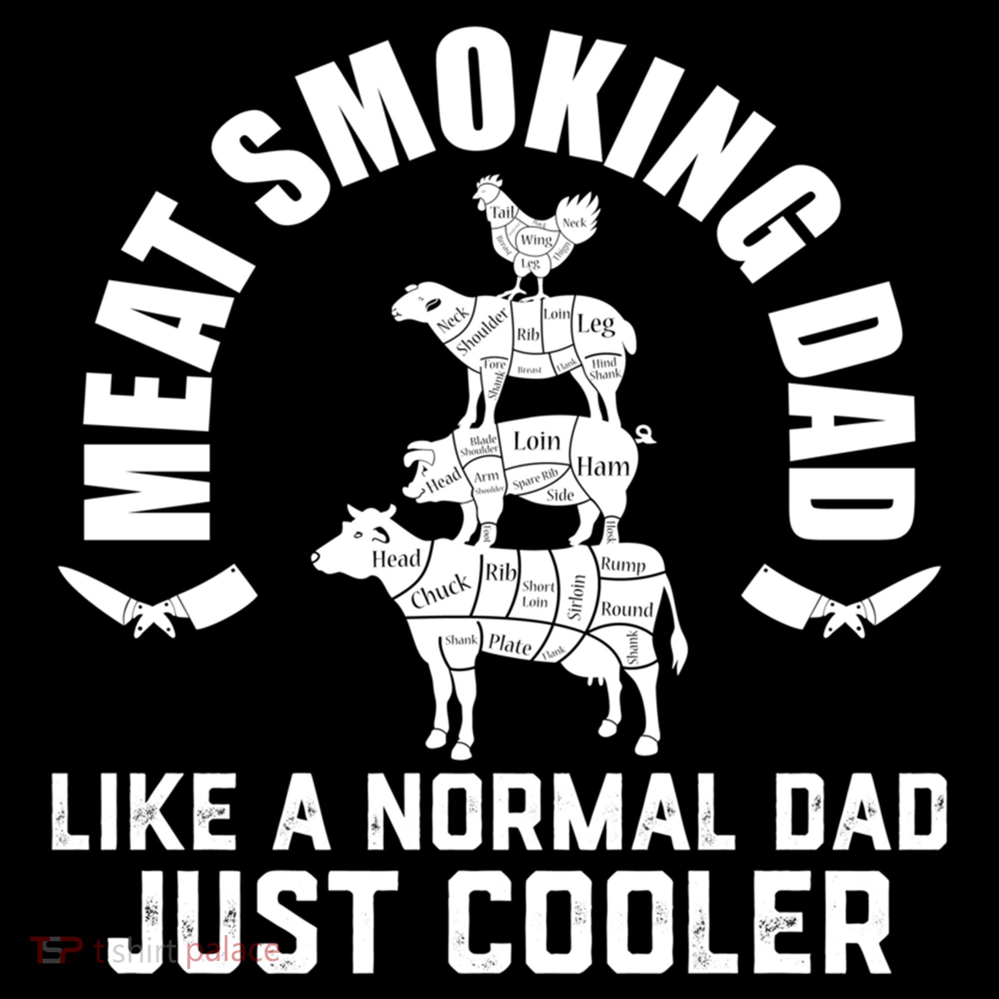 Meat Smoking Dad Meat Smoke Grilling Bbq Fathers Day Gift Women's Hoodie