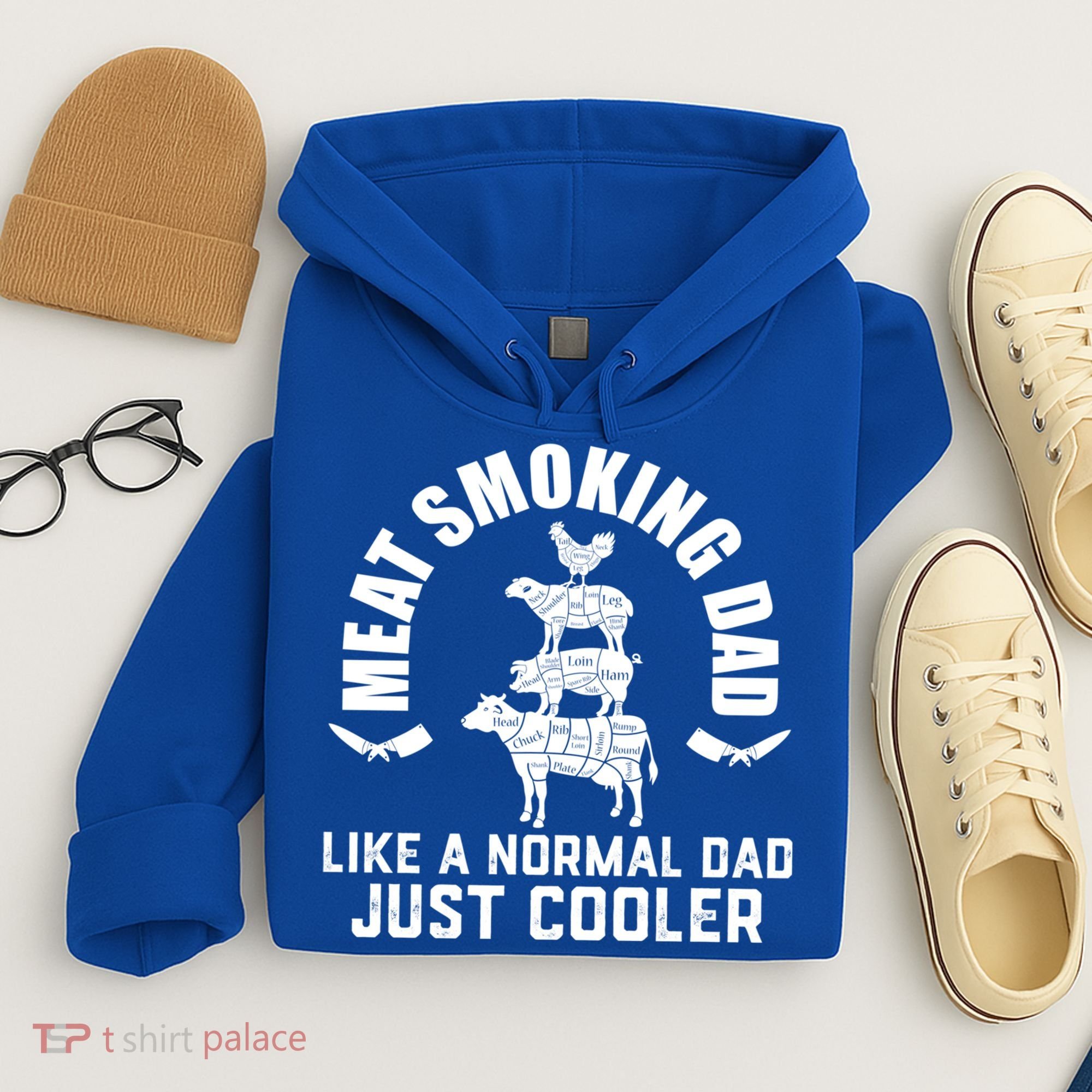 Meat Smoking Dad Meat Smoke Grilling Bbq Fathers Day Gift Hoodie