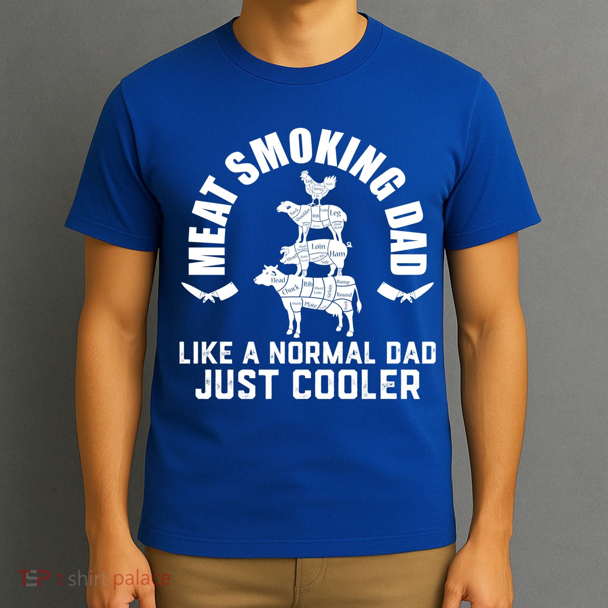 Meat Smoking Dad Meat Smoke Grilling Bbq Fathers Day Gift T-Shirt