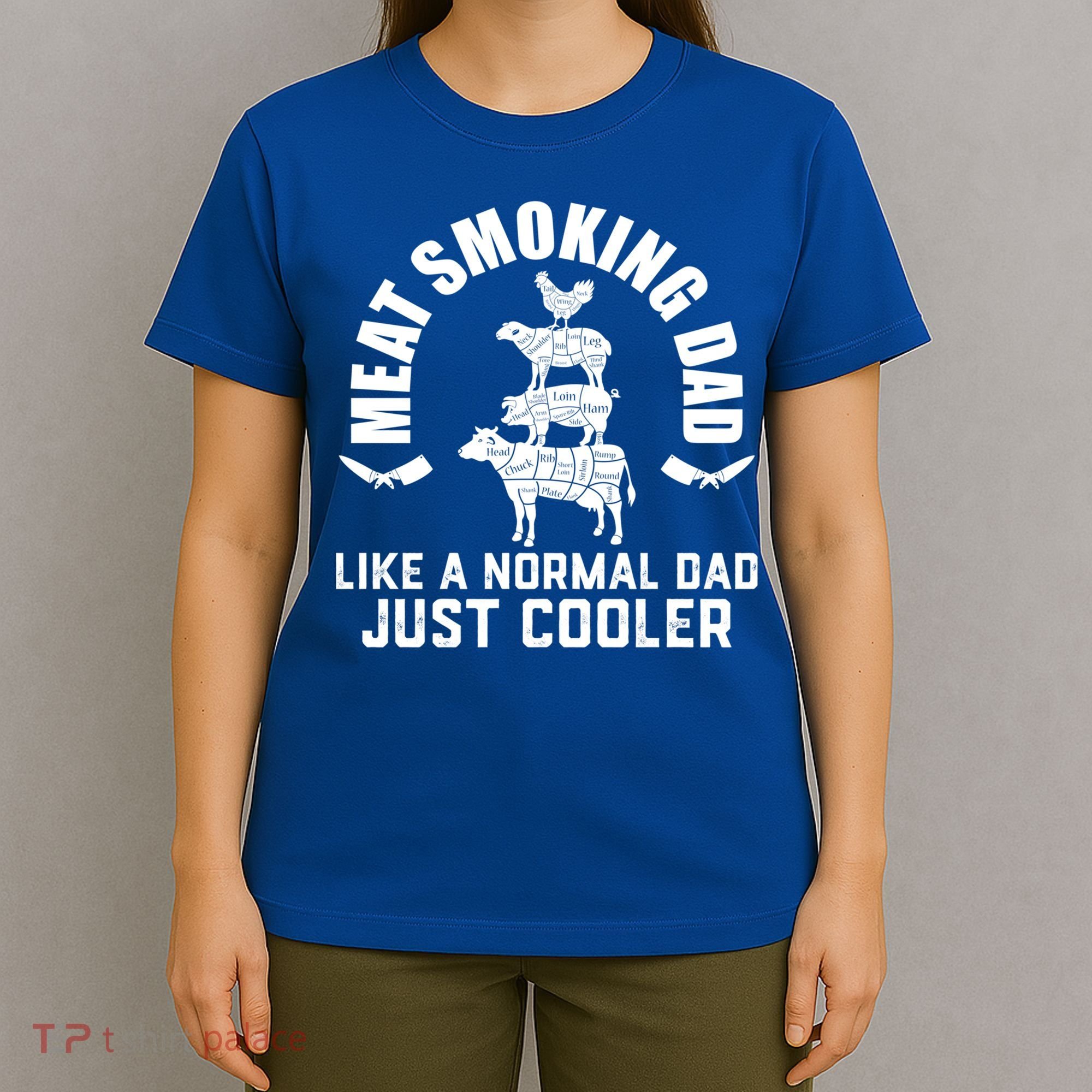 Meat Smoking Dad Meat Smoke Grilling Bbq Fathers Day Gift T-Shirt