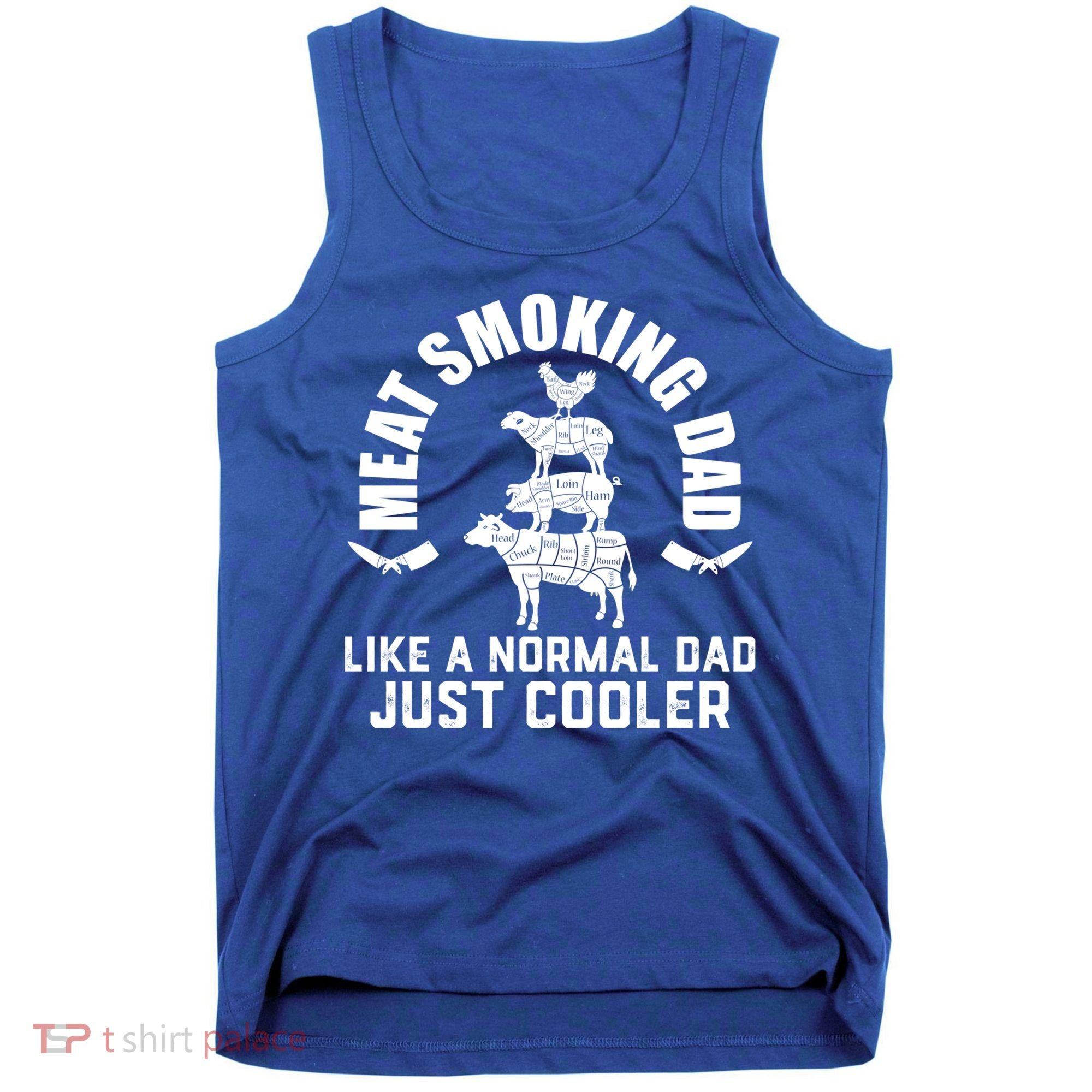 Meat Smoking Dad Meat Smoke Grilling Bbq Fathers Day Gift Tank Top