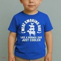 Meat Smoking Dad Meat Smoke Grilling Bbq Fathers Day Gift Toddler T-Shirt thumb 2