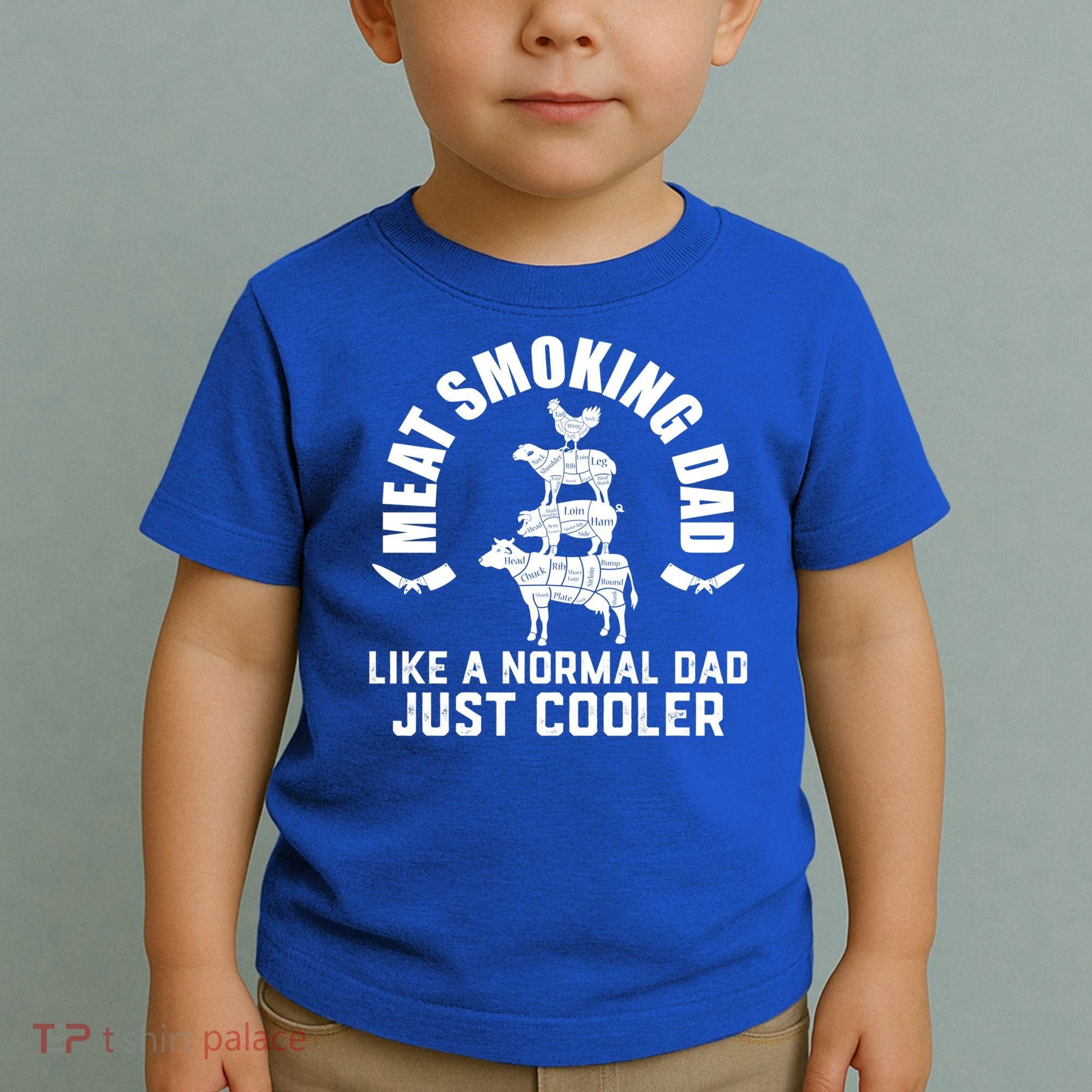 Meat Smoking Dad Meat Smoke Grilling Bbq Fathers Day Gift Toddler T-Shirt