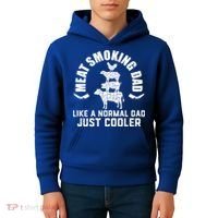 Meat Smoking Dad Meat Smoke Grilling Bbq Fathers Day Gift Kids Hoodie thumb 4