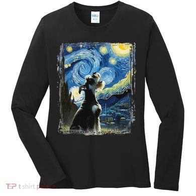 Mini Schnauzer Dog Clothes Miniature Schnauzer Women's Long Sleeve Shirt