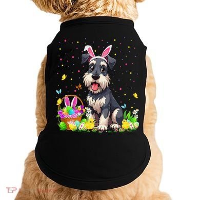 Miniature Schnauzer Dog Easter Egg Hunt Bunny Ear Easter Doggie Tank