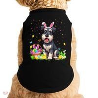 Miniature Schnauzer Dog Easter Egg Hunt Bunny Ear Easter Doggie Tank thumb 0