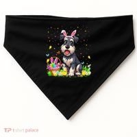 Miniature Schnauzer Dog Easter Egg Hunt Bunny Ear Easter USA-Made Doggie Bandana thumb 0
