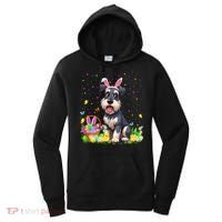 Miniature Schnauzer Dog Easter Egg Hunt Bunny Ear Easter Women's Hoodie thumb 0