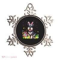 Miniature Schnauzer Dog Easter Egg Hunt Bunny Ear Easter Ornament thumb 0