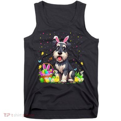 Miniature Schnauzer Dog Easter Egg Hunt Bunny Ear Easter Tank Top