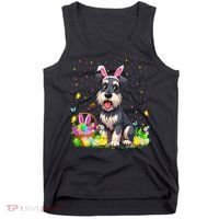 Miniature Schnauzer Dog Easter Egg Hunt Bunny Ear Easter Tank Top thumb 0