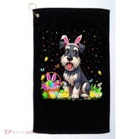 Miniature Schnauzer Dog Easter Egg Hunt Bunny Ear Easter Golf Towel thumb 0