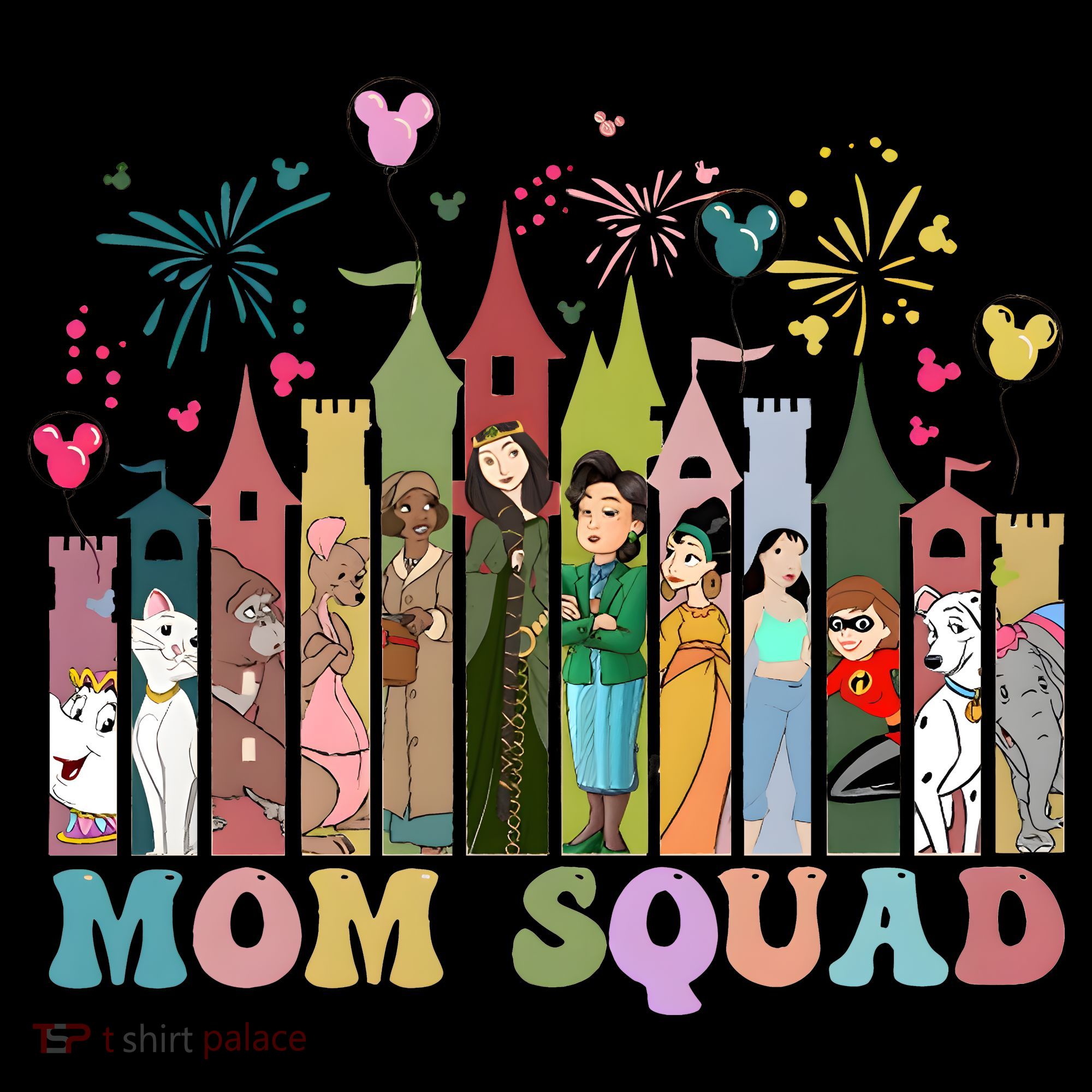 Mom Squad Diz Nee Mama Mothers Day Gift Mom Magic Kingdom Women's Hoodie