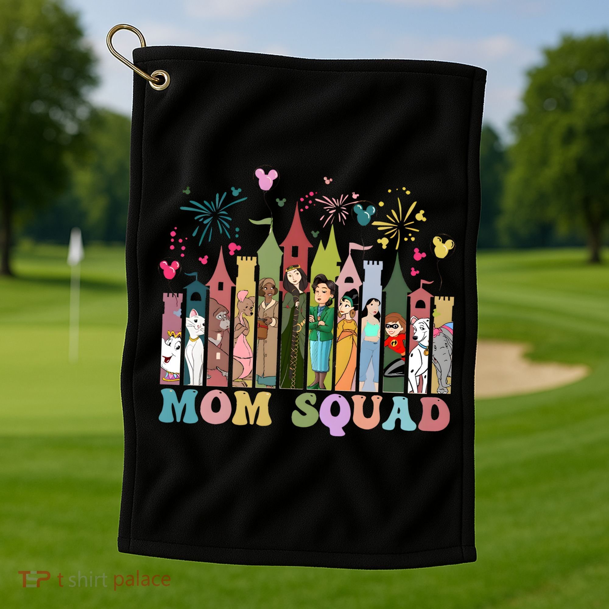 Mom Squad Diz Nee Mama Mothers Day Gift Mom Magic Kingdom Golf Towel