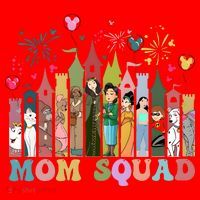 Mom Squad Diz Nee Mama Mothers Day Gift Mom Magic Kingdom Santa Hat thumb 1