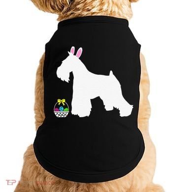 Miniature Schnauzer Easter Bunny Dog Silhouette Doggie Tank