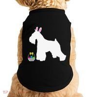 Miniature Schnauzer Easter Bunny Dog Silhouette Doggie Tank thumb 0
