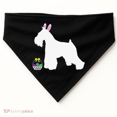 Miniature Schnauzer Easter Bunny Dog Silhouette USA-Made Doggie Bandana