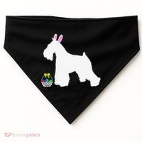 Miniature Schnauzer Easter Bunny Dog Silhouette USA-Made Doggie Bandana thumb 0