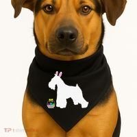Miniature Schnauzer Easter Bunny Dog Silhouette USA-Made Doggie Bandana thumb 1