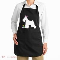 Miniature Schnauzer Easter Bunny Dog Silhouette Apron thumb 2