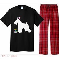 Miniature Schnauzer Easter Bunny Dog Silhouette Pajama Set thumb 0