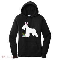 Miniature Schnauzer Easter Bunny Dog Silhouette Women's Hoodie thumb 0