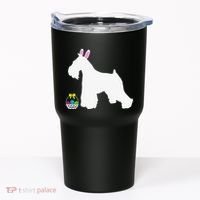 Miniature Schnauzer Easter Bunny Dog Silhouette Tumbler thumb 0