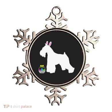 Miniature Schnauzer Easter Bunny Dog Silhouette Ornament