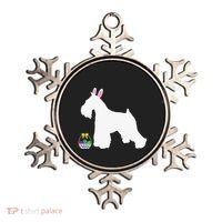 Miniature Schnauzer Easter Bunny Dog Silhouette Ornament thumb 0
