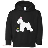 Miniature Schnauzer Easter Bunny Dog Silhouette Toddler Hoodie thumb 0
