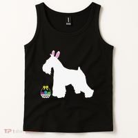 Miniature Schnauzer Easter Bunny Dog Silhouette Tank Top thumb 2