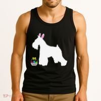 Miniature Schnauzer Easter Bunny Dog Silhouette Tank Top thumb 3