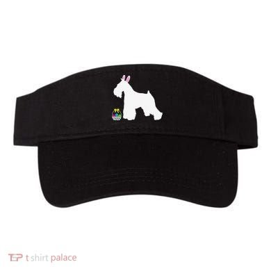Miniature Schnauzer Easter Bunny Dog Silhouette Visor