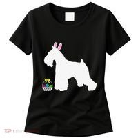 Miniature Schnauzer Easter Bunny Dog Silhouette Women's T-Shirt thumb 0