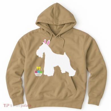 Miniature Schnauzer Easter Bunny Dog Silhouette Hoodie