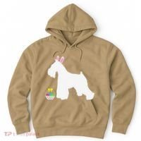 Miniature Schnauzer Easter Bunny Dog Silhouette Hoodie thumb 0
