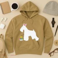 Miniature Schnauzer Easter Bunny Dog Silhouette Hoodie thumb 3