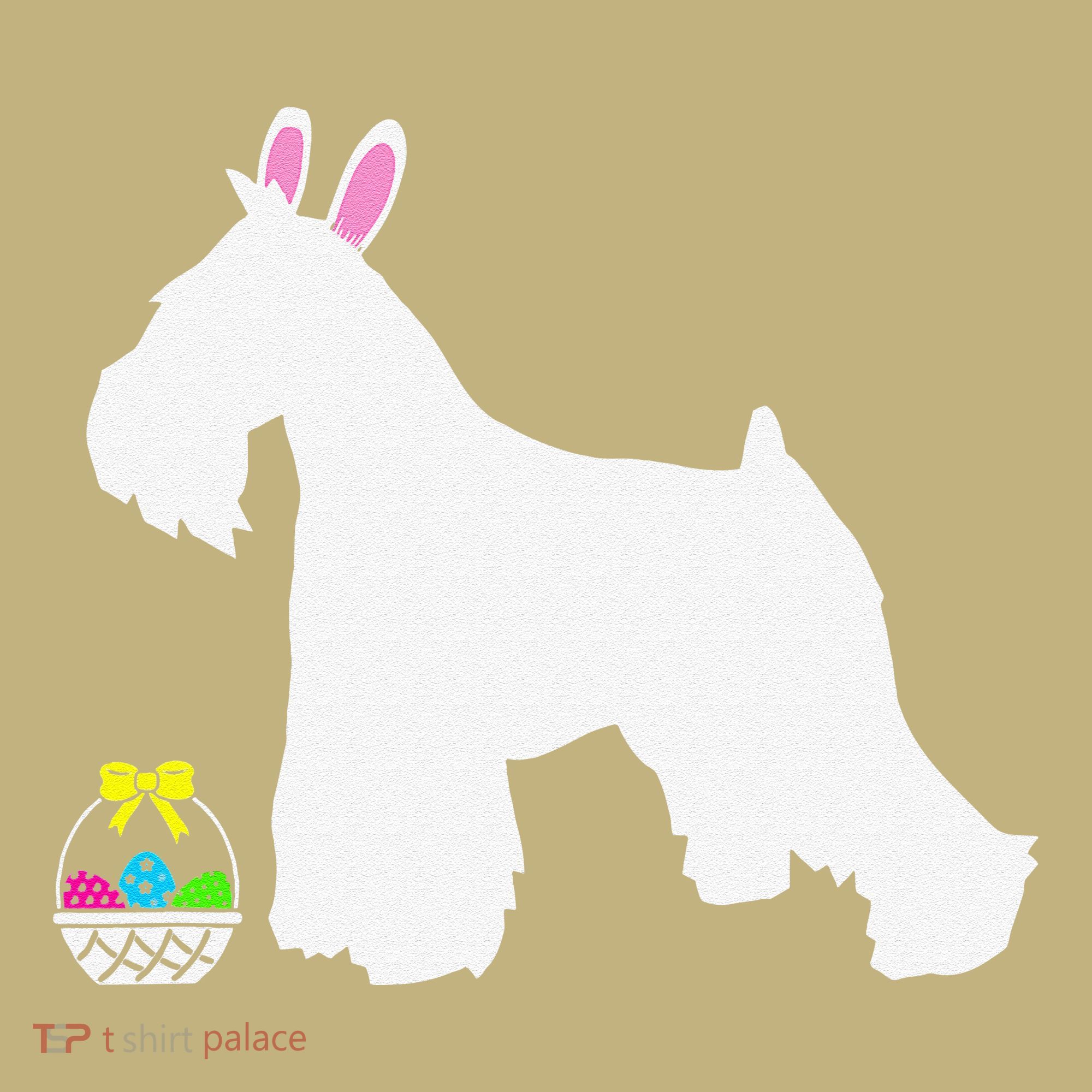 Miniature Schnauzer Easter Bunny Dog Silhouette Hoodie