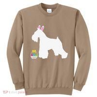 Miniature Schnauzer Easter Bunny Dog Silhouette Sweatshirt thumb 0