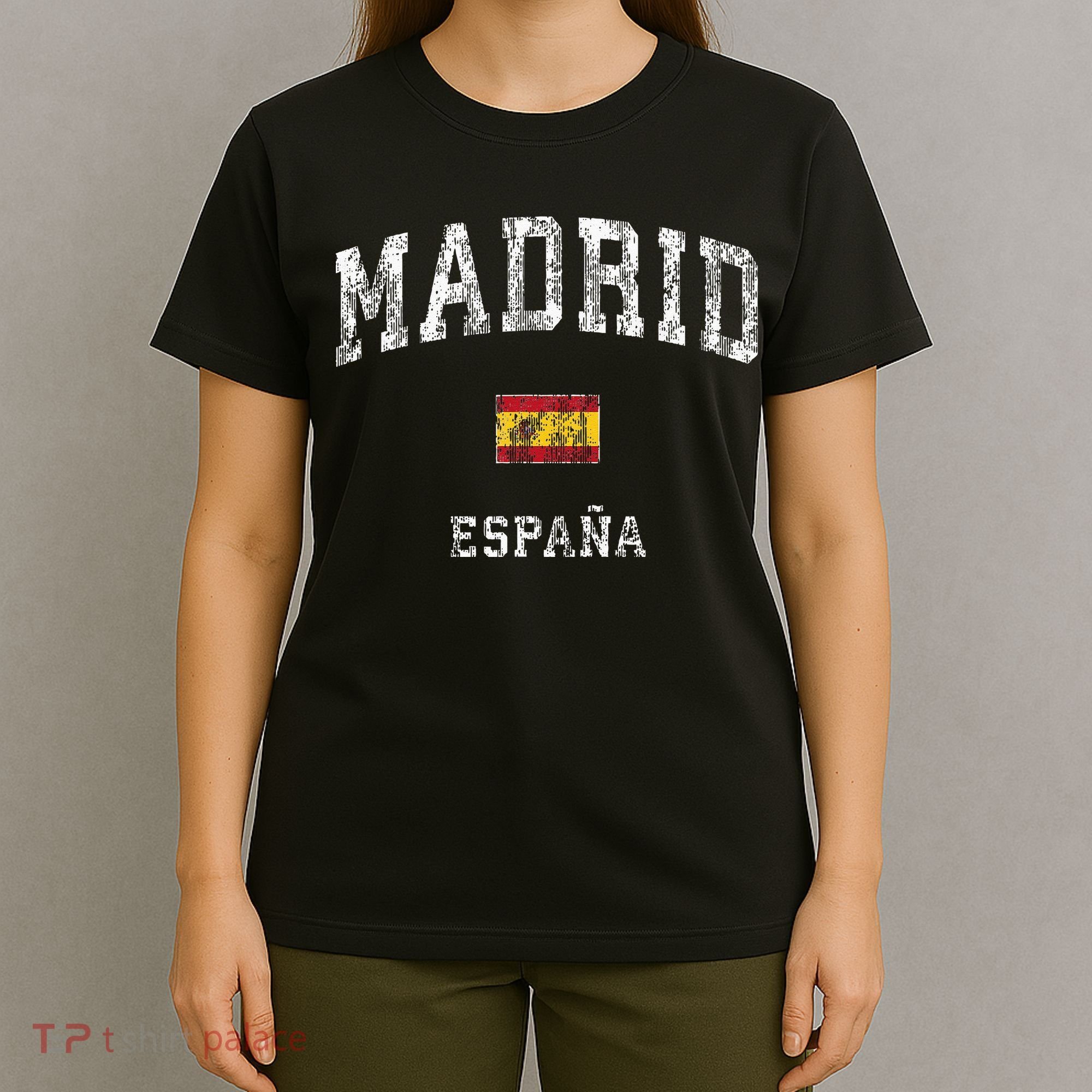 Madrid Spain Espana Vintage Athletic Sports T-Shirt