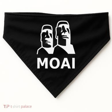 Moai Statues Easter Island Heads Polynesia USA-Made Doggie Bandana