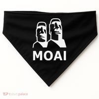 Moai Statues Easter Island Heads Polynesia USA-Made Doggie Bandana thumb 0