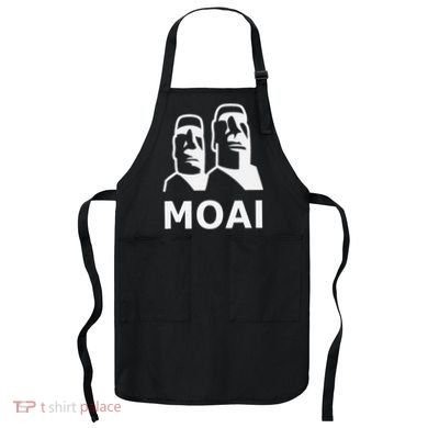 Moai Statues Easter Island Heads Polynesia Apron