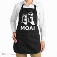 Moai Statues Easter Island Heads Polynesia Apron thumb 2
