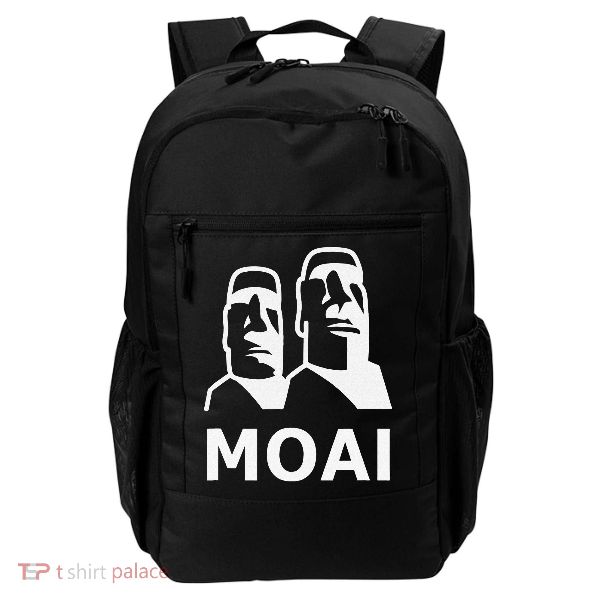 Moai Statues Easter Island Heads Polynesia Backpack
